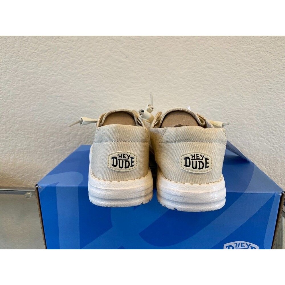 Hey Dude Wendy Stretch Canvas Off White Slip On Shoes Womens 8 Lightweight Beach - Picture 5 of 8